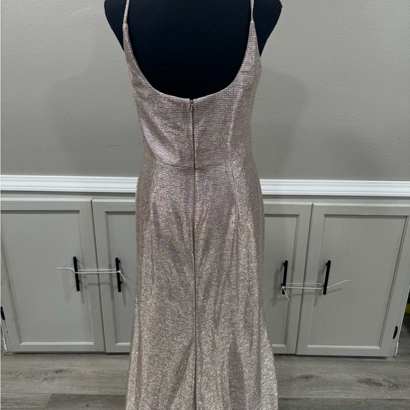 Hayley Paige Occasions Liquid Metallic Bridesmaid Dress - Picture 12 of 13